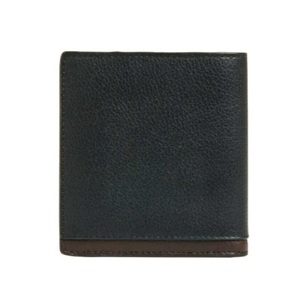 Cole Haan Leather Slim Billfold Wallet Brown Black Mens Classic Gift New in Box